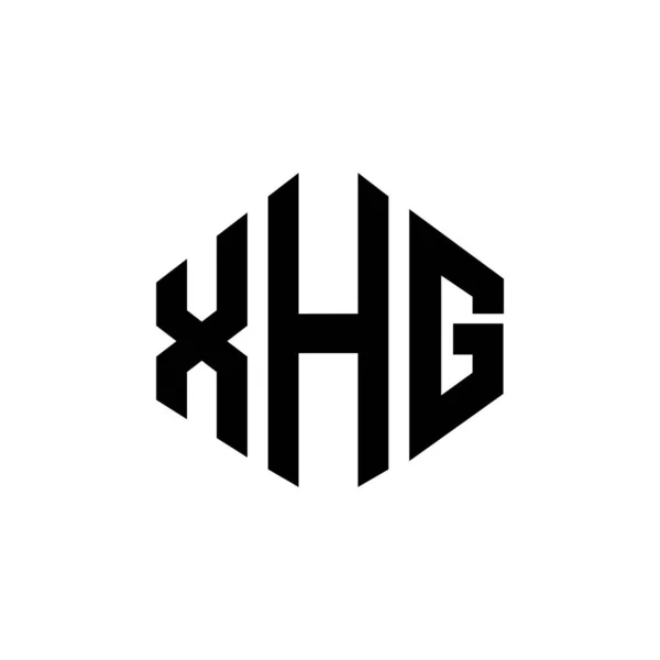 Дизайн Логотипу Літери Xhg Формою Багатокутника Дизайн Логотипу Багатокутника Кубика — стоковий вектор