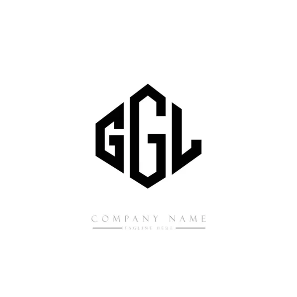 Ggl Bokstäver Logotyp Design Med Polygon Form Vektor Logotyp Mall — Stock vektor
