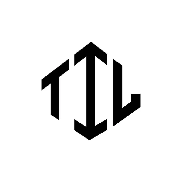Til Letter Logo Design Polygon Shape Til Polygon Cube Shape — стоковый вектор