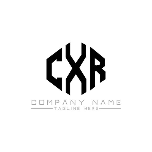 Logo Lettera Cxr Design Con Forma Poligonale Design Del Logo — Vettoriale Stock