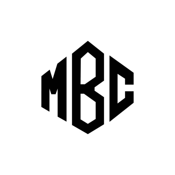 Projekt Logo Liter Mbc Kształcie Wieloboku Projekt Logo Wieloboku Sześcianu — Wektor stockowy