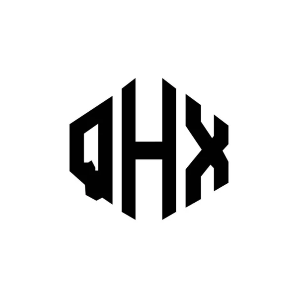 Дизайн Логотипу Літери Qhx Формою Багатокутника Дизайн Логотипу Багатокутника Кубика — стоковий вектор