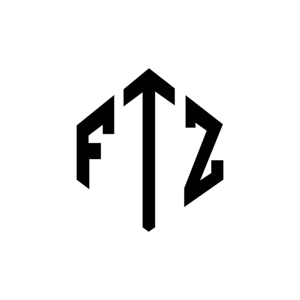 Fta Letter Logo Design Polygon Shape Fta Polygon Cube Shape — Stockvector