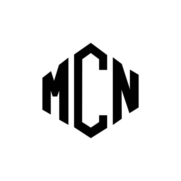 Mcn Buchstabe Logo Design Mit Polygon Form Logo Design Aus — Stockvektor