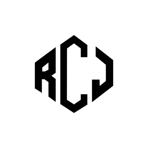 Design Logotipo Letra Rcj Com Forma Polígono Design Logotipo Forma — Vetor de Stock