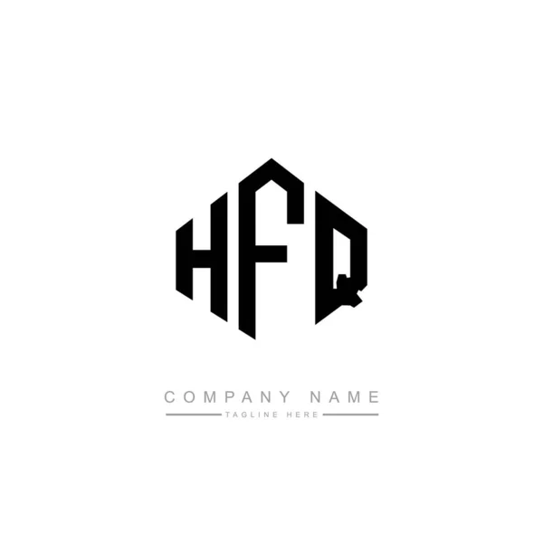 Hfq Letter Logo Design Polygon Shape Hfq Polygon Cube Shape — стоковый вектор