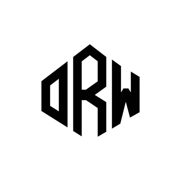 Orw Letter Logo Design Polygon Shape Orw Polygon Cube Shape — Διανυσματικό Αρχείο