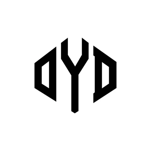Oyd Letter Logo Design Polygon Shape Oyd Polygon Cube Shape — Stock Vector