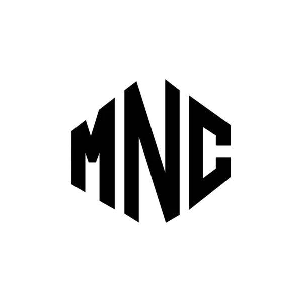 Mnc Letter Logo Design Polygon Shape Mnc Polygon Cube Shape — 图库矢量图片
