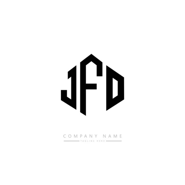 Diseño Del Logotipo Letra Jfo Con Forma Polígono Diseño Logotipo — Archivo Imágenes Vectoriales