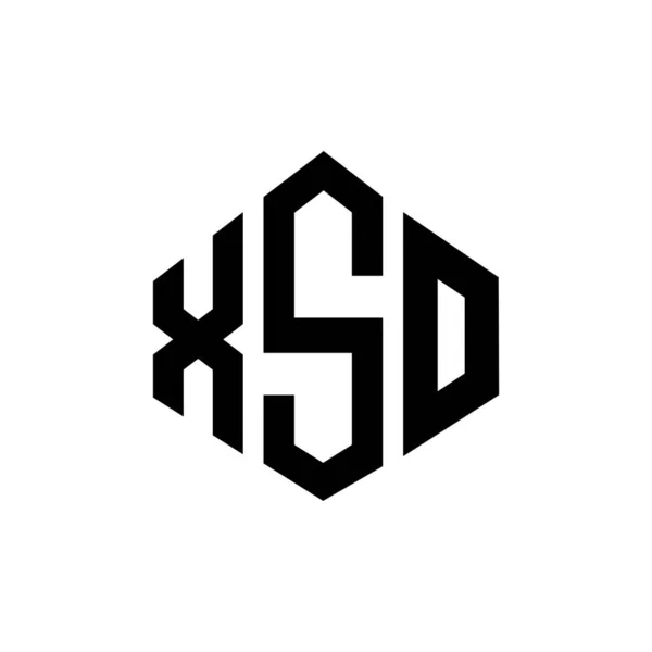 Xso Letter Logo Design Polygon Shape Xso Polygon Cube Shape — Stock Vector