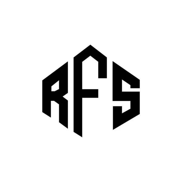 Rfs Дизайн Літер Формою Багатокутника Rfs Багатокутник Куб Форми Дизайн — стоковий вектор