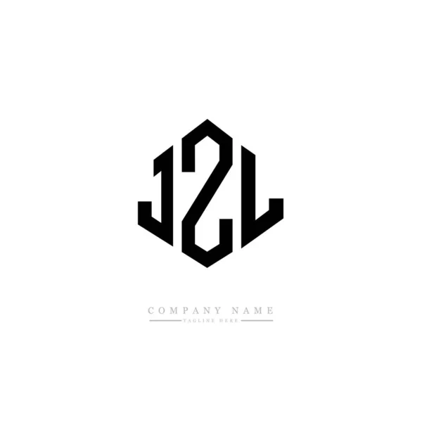 Дизайн Логотипу Літери Jzl Формою Багатокутника Дизайн Логотипу Багатокутника Кубика — стоковий вектор