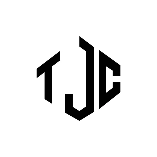 Tjc Letter Logo Design Polygon Shape Tjc Polygon Cube Shape — стоковый вектор