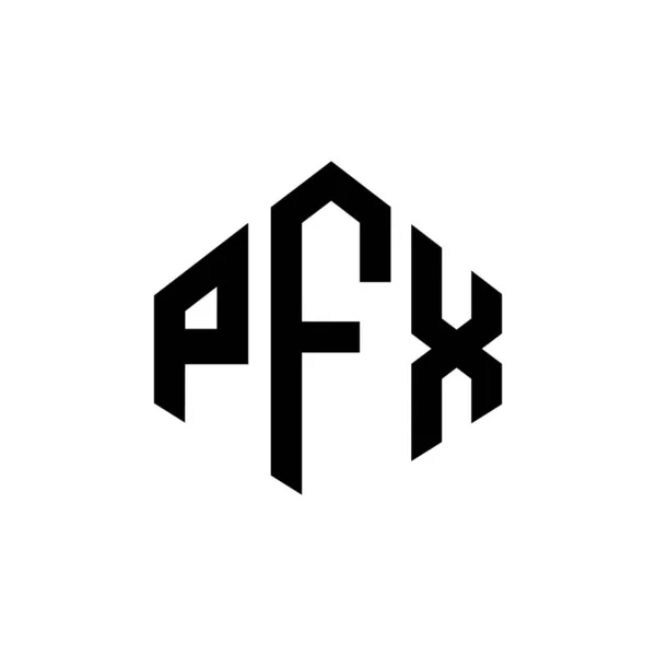 Pfx Lettre Logo Design Avec Forme Polygone Pfx Logo Forme — Image vectorielle