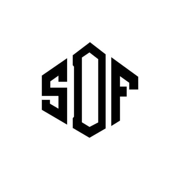 Sdf Letter Logo Design Polygon Shape Sdf Polygon Cube Shape — Vettoriale Stock