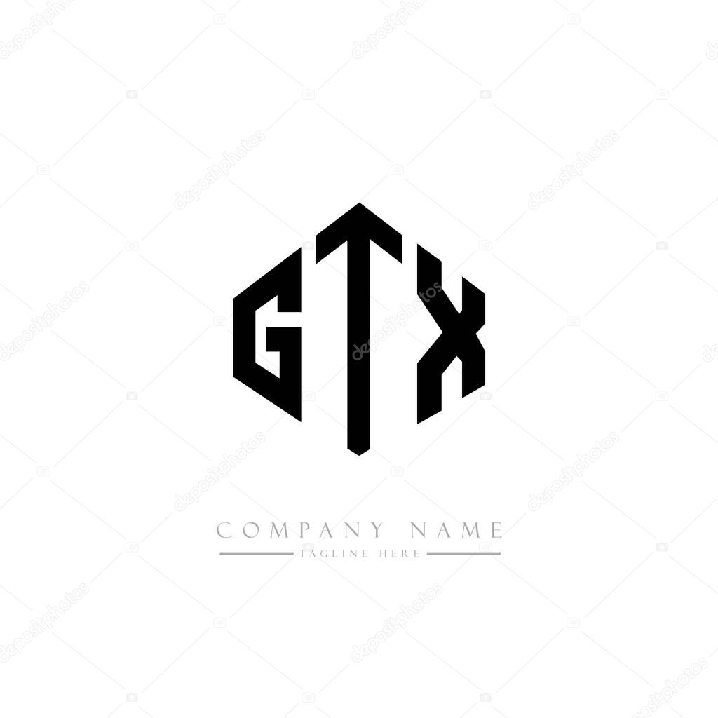 GTX letters logo design vector illustration