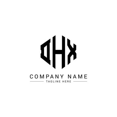 DHX letter logo design with polygon shape. DHX polygon and cube shape logo design. DHX hexagon vector logo template white and black colors. DHX monogram, business and real estate logo.