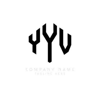 YYV letter logo design with polygon shape. YYV polygon and cube shape logo design. YYV hexagon vector logo template white and black colors. YYV monogram, business and real estate logo.