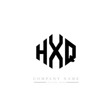 HXQ letter logo design with polygon shape. HXQ polygon and cube shape logo design. HXQ hexagon vector logo template white and black colors. HXQ monogram, business and real estate logo.