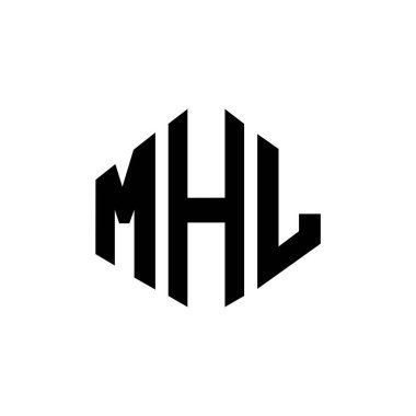MHL letter logo design with polygon shape. MHL polygon and cube shape logo design. MHL hexagon vector logo template white and black colors. MHL monogram, business and real estate logo.