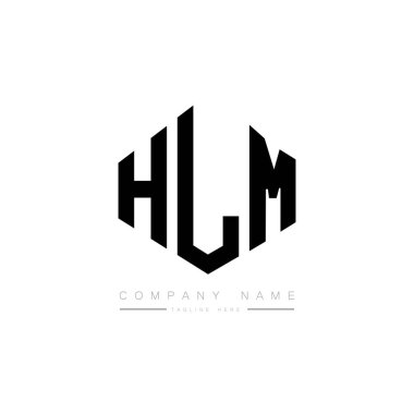 Çokgen şekilli HLM harf logosu tasarımı. HLM çokgen ve küp şeklinde logo tasarımı. HLM altıgen vektör logosu beyaz ve siyah renkler. HLM monogram, iş ve gayrimenkul logosu.