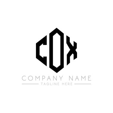 COX letter logo design with polygon shape. COX polygon and cube shape logo design. COX hexagon vector logo template white and black colors. COX monogram, business and real estate logo.