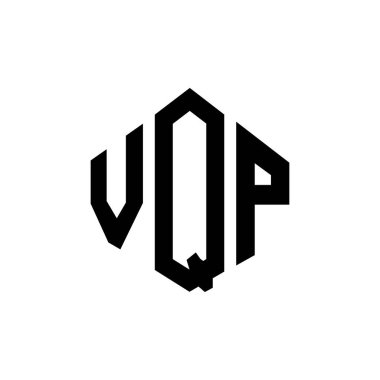 Çokgen şekilli VQP harf logosu tasarımı. VQP çokgen ve küp şeklinde logo tasarımı. VQP altıgen vektör logo şablonu beyaz ve siyah renkler. VQP monogram, iş ve gayrimenkul logosu.