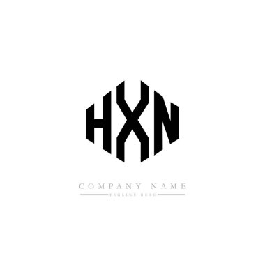 HXN letter logo design with polygon shape. HXN polygon and cube shape logo design. HXN hexagon vector logo template white and black colors. HXN monogram, business and real estate logo.