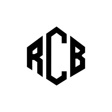 RCB letter logo design with polygon shape. RCB polygon and cube shape logo design. RCB hexagon vector logo template white and black colors. RCB monogram, business and real estate logo.