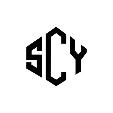 SCY letter logo design with polygon shape. SCY polygon and cube shape logo design. SCY hexagon vector logo template white and black colors. SCY monogram, business and real estate logo.