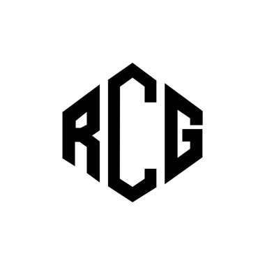 RCG letter logo design with polygon shape. RCG polygon and cube shape logo design. RCG hexagon vector logo template white and black colors. RCG monogram, business and real estate logo.