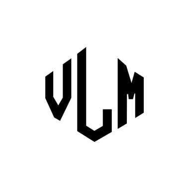 VLM letter logo design with polygon shape. VLM polygon and cube shape logo design. VLM hexagon vector logo template white and black colors. VLM monogram, business and real estate logo.