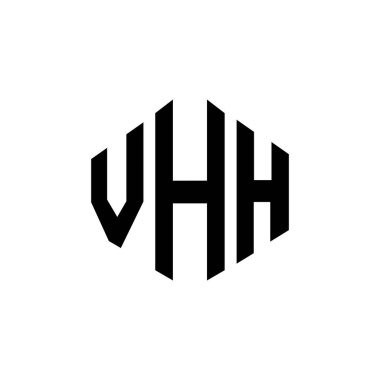 VHH letter logo design with polygon shape. VHH polygon and cube shape logo design. VHH hexagon vector logo template white and black colors. VHH monogram, business and real estate logo.