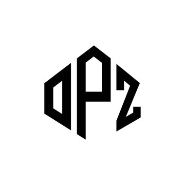 OPZ letter logo design with polygon shape. OPZ polygon and cube shape logo design. OPZ hexagon vector logo template white and black colors. OPZ monogram, business and real estate logo.