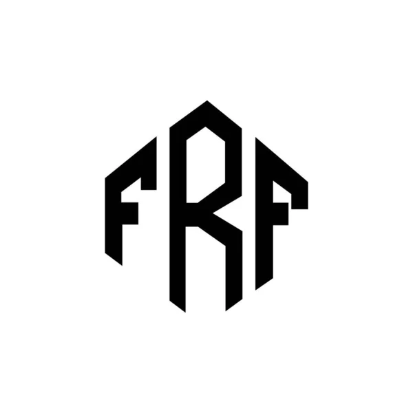Frf Letter Logo Design Polygon Shape Frf Polygon Cube Shape — 图库矢量图片