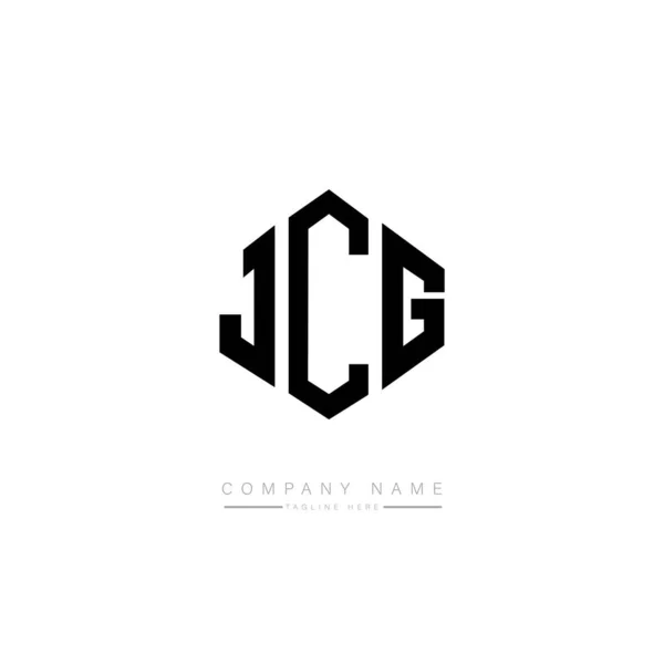 Jcg Letter Logo Design Polygon Shape Jcg Polygon Cube Shape — Stock Vector