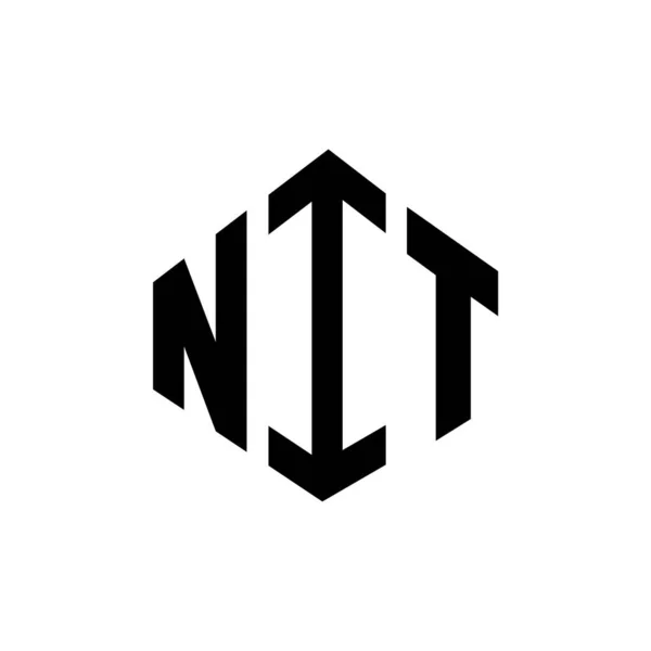 Nit Letter Logo Design Polygon Shape Nit Polygon Cube Shape — Stockvektor