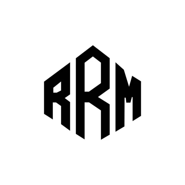 Rrm Letter Logo Design Polygon Shape Rrm Polygon Cube Shape — Wektor stockowy