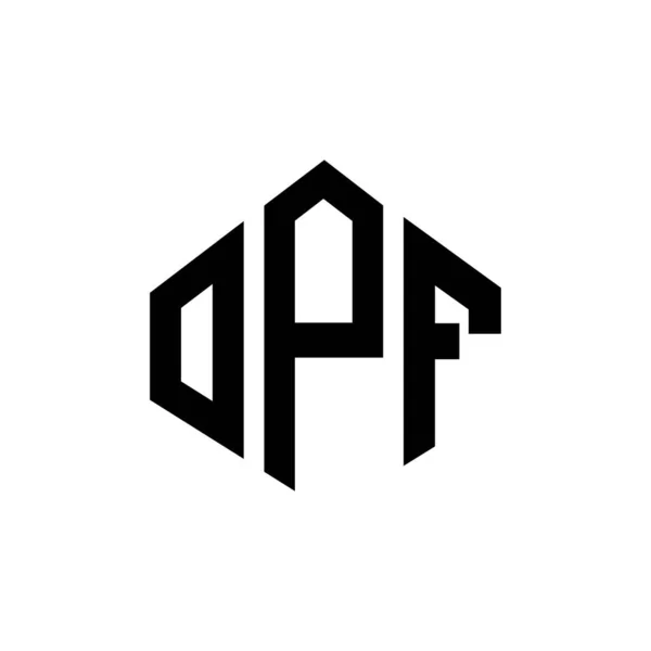 Opf Lettre Logo Design Avec Forme Polygone Opf Polygone Forme — Image vectorielle