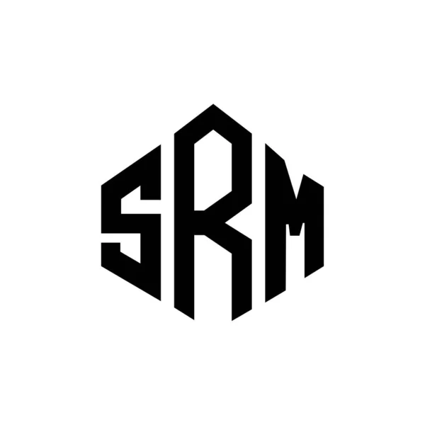Design Logotipo Carta Srm Com Forma Polígono Design Logotipo Forma — Vetor de Stock