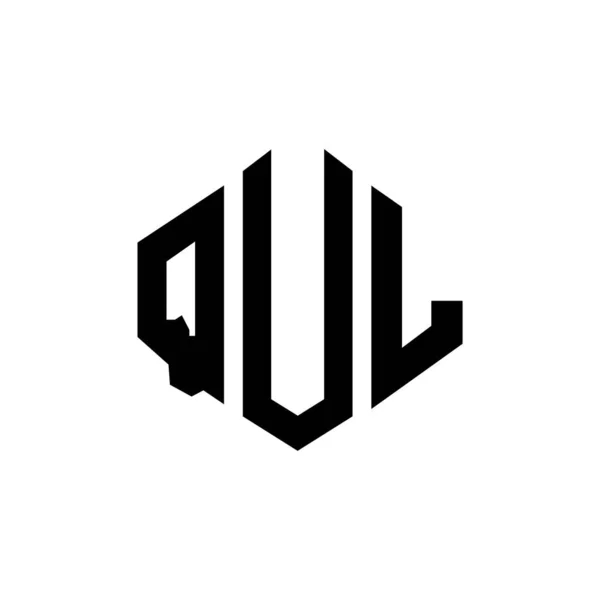 Qul Letter Logo Design Polygon Shape Qul Polygon Cube Shape — Image vectorielle
