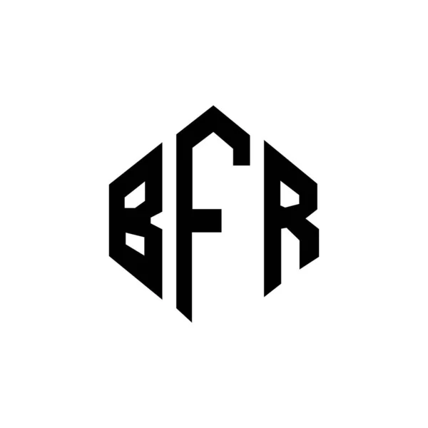 Bfr Letter Logo Design Polygon Shape Bfr Polygon Cube Shape — Vector de stock