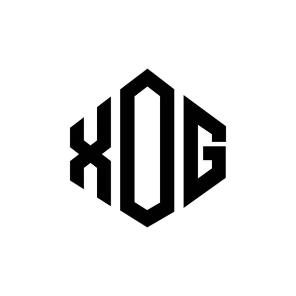 Xog Letter Logo Design Polygon Shape Xog Polygon Cube Shape — Stockvektor