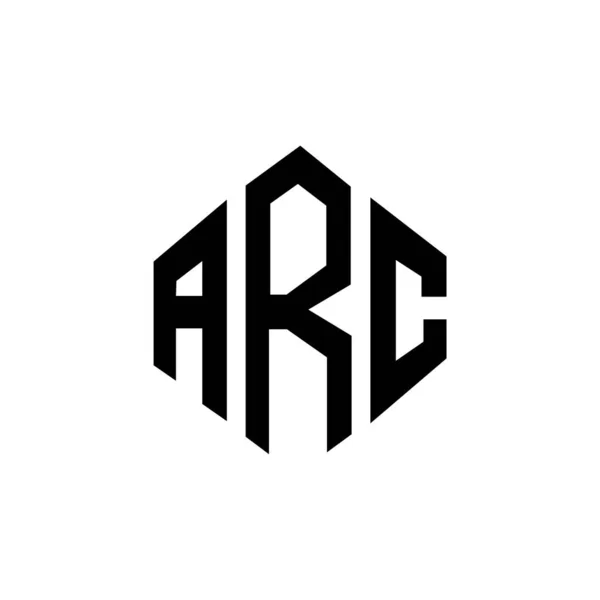 Arc Letter Logo Design Polygon Shape Arc Polygon Cube Shape — стоковый вектор