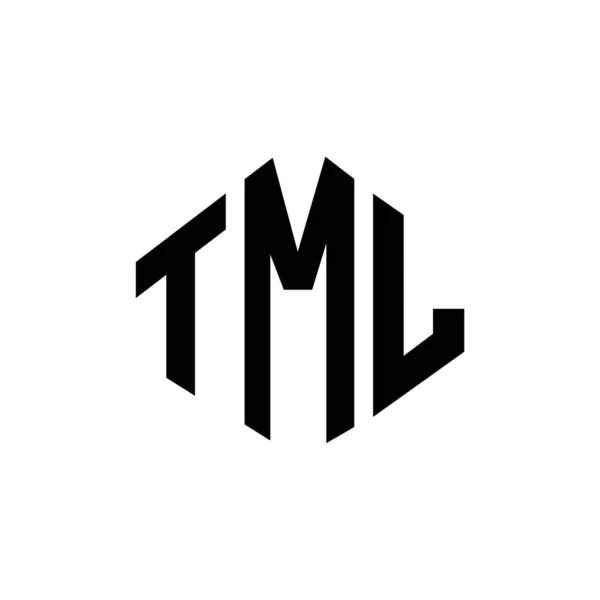 Tml Letter Logo Design Polygon Shape Tml Polygon Cube Shape — Stockový vektor