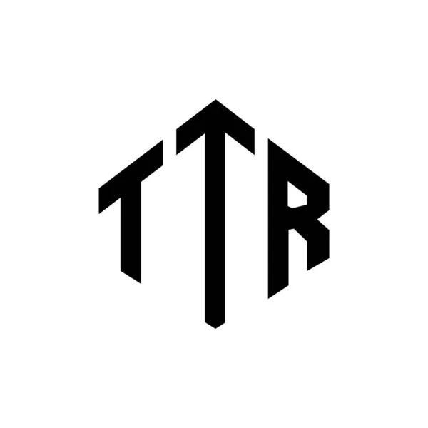 Ttr Letter Logo Design Polygon Shape Ttr Polygon Cube Shape — Διανυσματικό Αρχείο