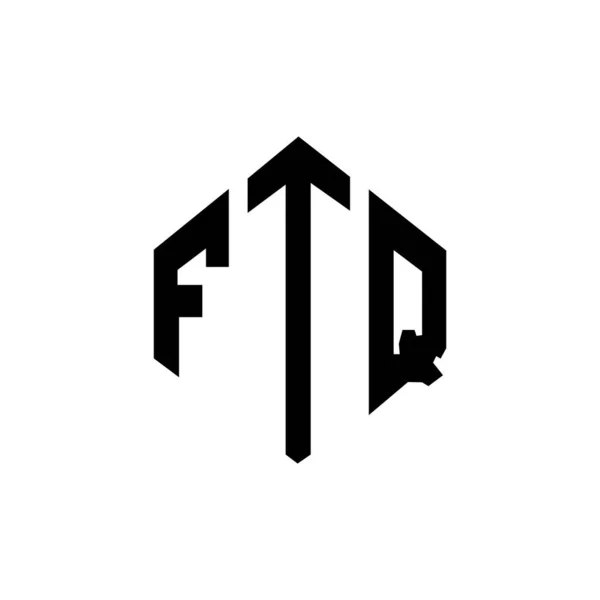 Ftq Lettre Logo Design Avec Forme Polygone Polygone Ftq Forme — Image vectorielle