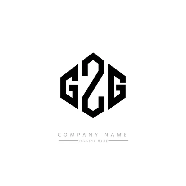 Design Loga Gzg Písmen Polygonovým Tvarem Vektorové Logo Šablony Bílé — Stockový vektor