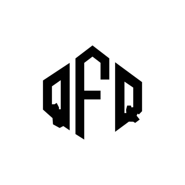 Qfq Letter Logo Design Polygon Shape Qfq Polygon Cube Shape — Image vectorielle